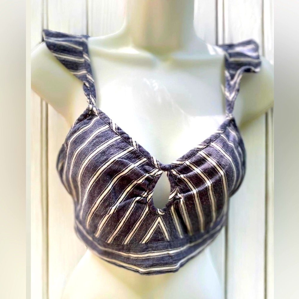American Eagle Striped Bralette Style Crop Top